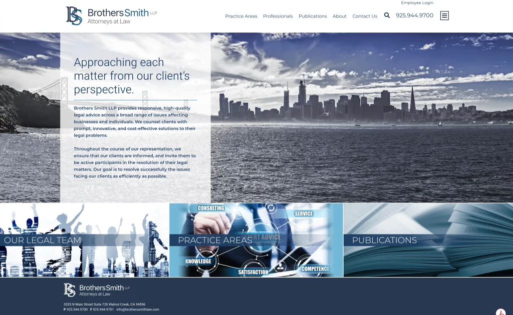 Brothers Smith Law Firm homepage.