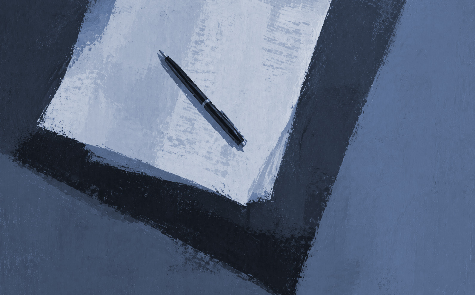 Pen on stack of papers
