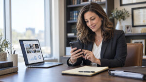 Law firm content marketing funnel from social post to website visit to booked consultation